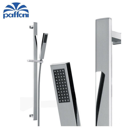 CITY PAFFONI shower rod - ZSAL145CRAG - square metal shower bar and hand shower brackets