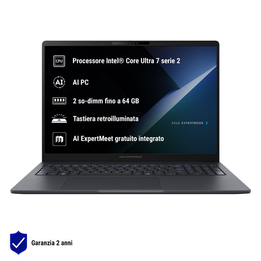 ASUS NB 16" ExpertBook B3 INTEL U5 225H 8GB 512GB SSD FREEDOS