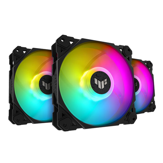 ASUS TUF Gaming TF120 ARGB Fan - Triple Fan Kit with ARGB Controller Case for Computer Air Cooler 12 cm Black