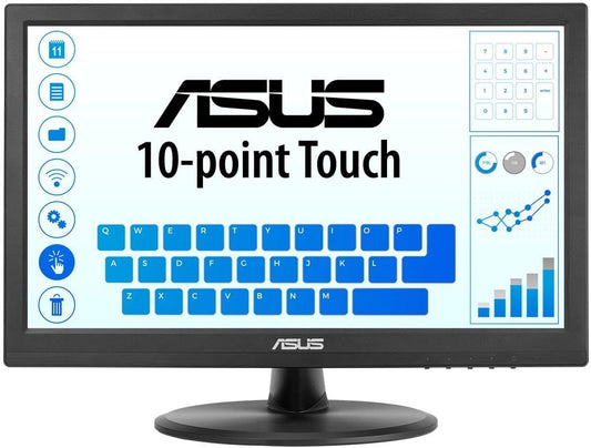 ASUS VT168HR PC Monitor 39.6 cm (15.6") 1366 x 768 pixels WXGA LED Touch screen Black