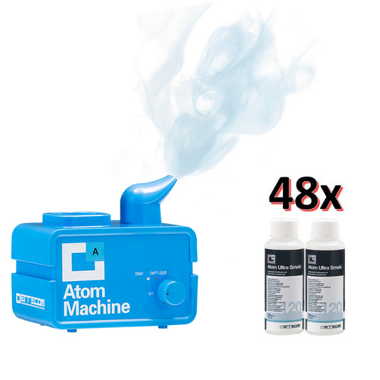 ATOM MACHINE SMOKI - Car air conditioning purifier nebulizer with 48 120 ml bottles of smoki fragrance