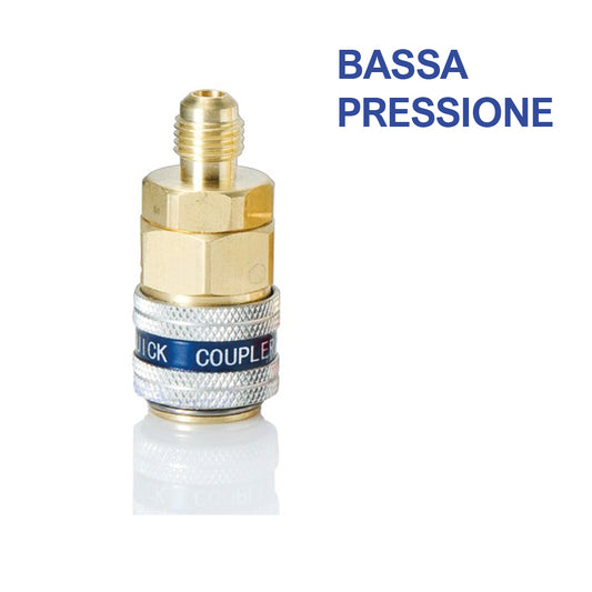 Straight quick coupling, low pressure, 1/4 SAE - R134A gas