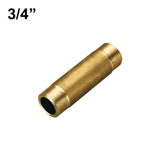 3/4'' x 50 mm - 5 cm male / male pipe barrel stub in brass