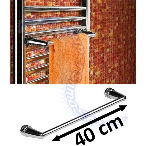 Barra portasalviette cromata cm 40 per scaldasalviette