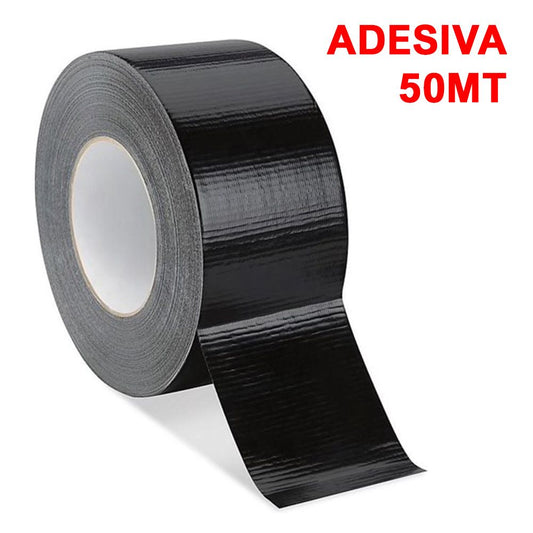 High-Temperature Black Aluminum Foil Tape - 50 Meters