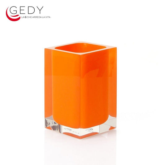 Bicchiere portaspazzolini RAINBOW color arancio