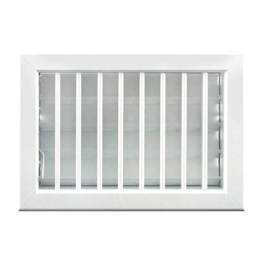 Air Vent 22x15 cm WHITE - Adjustable Fireplace Grill with Damper