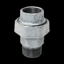 Bocchettone a sede conica 1/2'' M-F in ghisa malleabile zincato