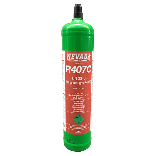 850 g R407C refrigerant gas cylinder