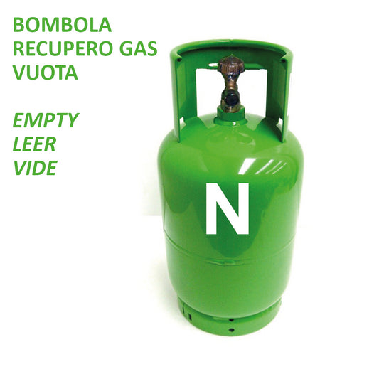 Bombola neutra vuota per stoccaggio gas refrigerante - capacità 12 Lt