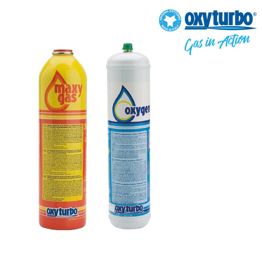 Replacement oxygen and maxi gas cartridge cylinders for Turbo Set 90 station