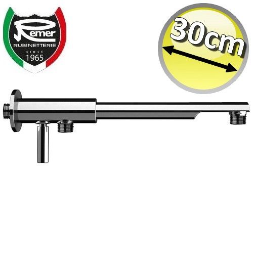 Shower arm with diverter, 30 cm, minimal design - REMER taps