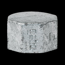 Calotta tappo femmina 1/2'' esagonale in ghisa malleabile zincato