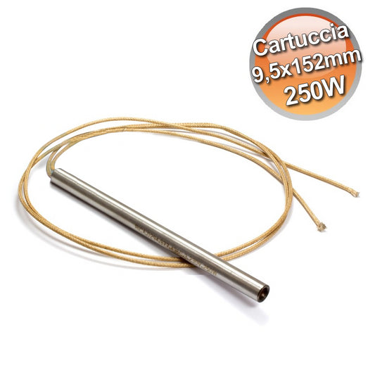 Pellet stove ignition plug, 9.5x152mm, 250W resistance