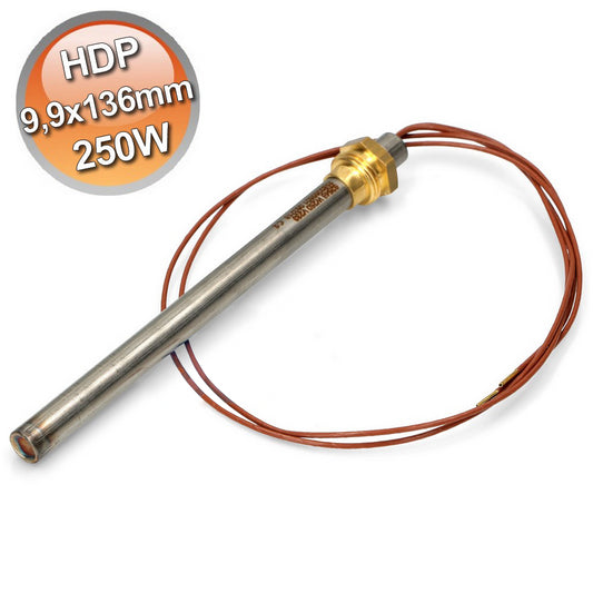 Pellet stove ignition plug, 9.9x136mm, 250W resistance