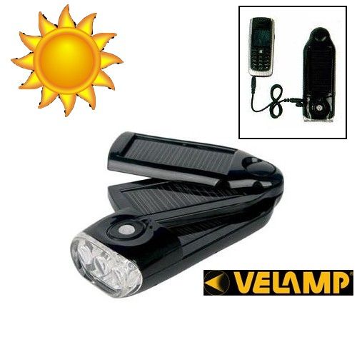 Carica batterie universale solare USB + torcia