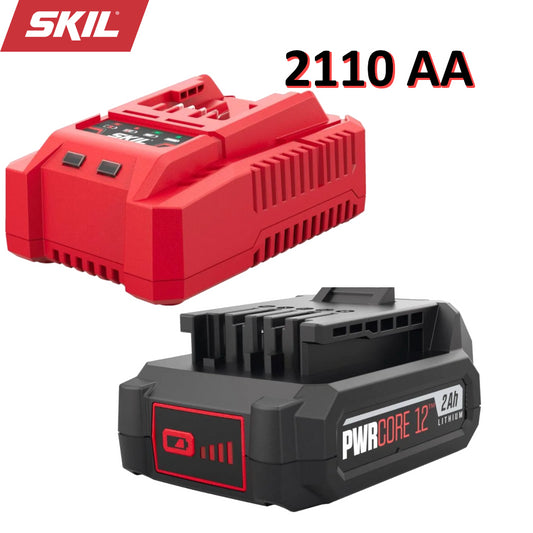 Caricabatterie e batteria agli ioni di litio SKIL 2110 AA 12 V 2 Ah