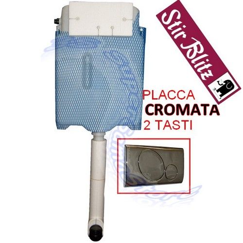 EUROPA DUO chrome-plated toilet cistern