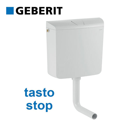 GEBERIT AP110 Rio back-to-wall cistern with stop button