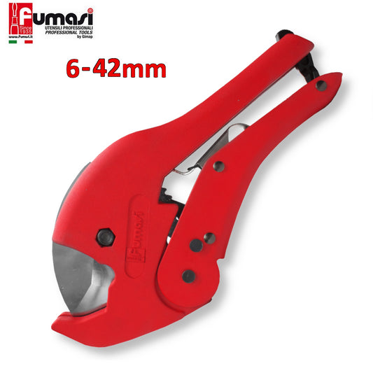 Cesoie professionale da 6-42 mm ad avanzamento a cricco e chiusura di sicurezza con lama a becco in acciaio 230 mm