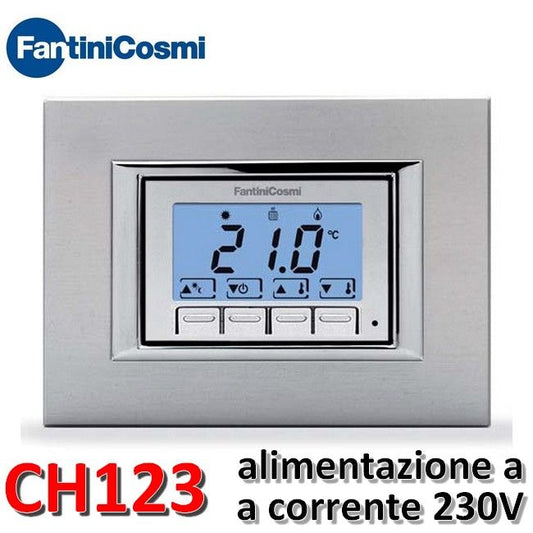 CH123 - Termostato ambiente digitale da incasso a corrente 230v universale - Fantini Cosmi
