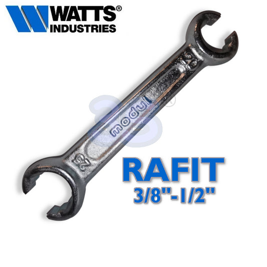 Chiave serraggio in acciaio per raccordi RAFIT + e 820R WATTS - 3/8'' e 1/2''