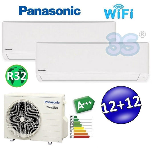 PANASONIC TZ Series A+++ R32 12000W Dual Split Air Conditioner with WiFi and NanoeX
