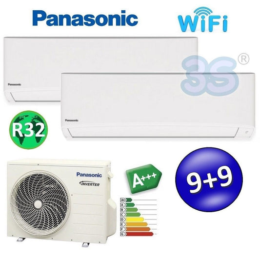 PANASONIC 9000+9000 TZ Series A+++ R32 Dual Split Air Conditioner with WIFI and NanoeX