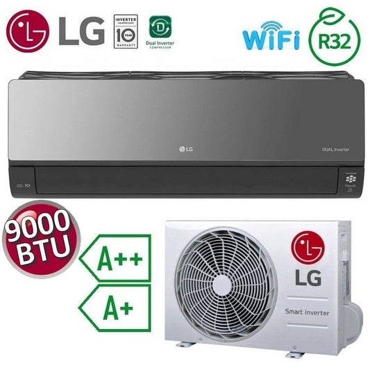 LG Artcool Mirror UVnano WiFi 9000 BTU 2.5 kW A++ A+ Single Split Air Conditioner