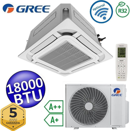 Gree 18,000 BTU R32 8-Way Cassette Air Conditioner - Remote Control and Control Panel Included - U-MATCH 6