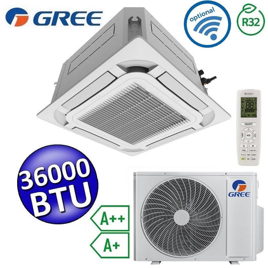 Climatizzatore mono a cassetta 8 vie Gree 36000 Btu R32 - telecomando e pannello inclusi - U-MATCH 6