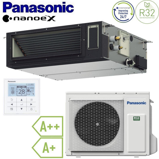Panasonic 21000 Btu 6.0 Kw R32 A++ single duct air conditioner - new flexible line horizontal or vertical installation