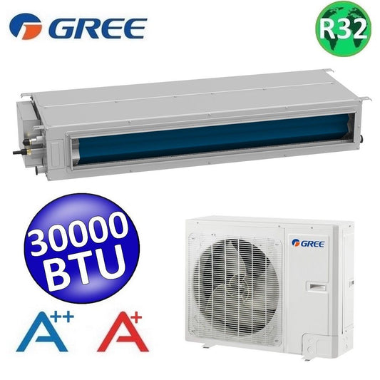 Climatizzatore mono canalizzato Gree 30000 Btu R32 media pressione A++ / A+ comando a parete incluso