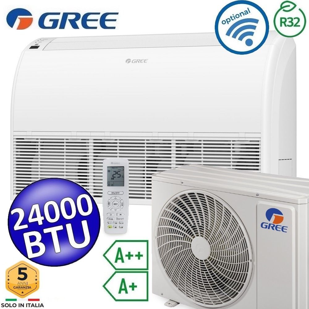 Climatizzatore mono pavimento / soffitto Gree 24000 Btu R32 A++/A+ telecomando incluso - U-MATCH 6
