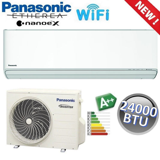 Panasonic ETHEREA White R32 Mono Split Air Conditioner - 24,000 BTU A++ with WiFi and NanoeX