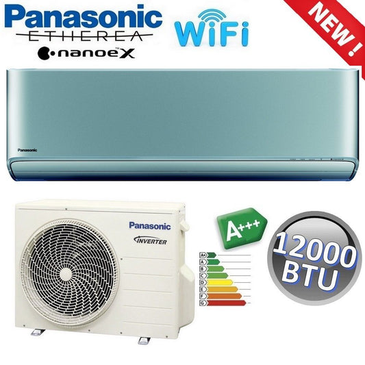 Panasonic ETHEREA SILVER R32 12000 BTU A+++ mono split air conditioner with WiFi and NanoeX