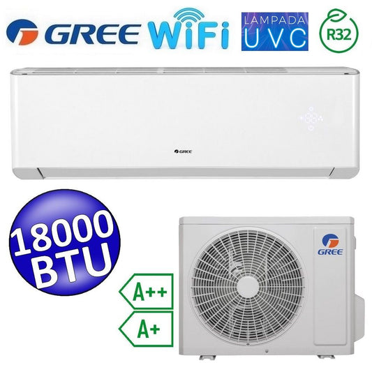 Climatizzatore mono split R32 AMBER PLUS WiFi Gree 18000 Btu A++/A+ lampada UVC sterilizzazione