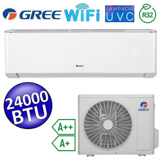 Climatizzatore mono split R32 AMBER PLUS WiFi Gree 24000 Btu A++/A+ lampada UVC sterilizzazione