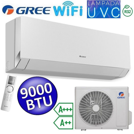 Climatizzatore mono split R32 CLIVIA white WiFi Gree 9000 Btu A+++/A++ lampada UVC sterilizzazione