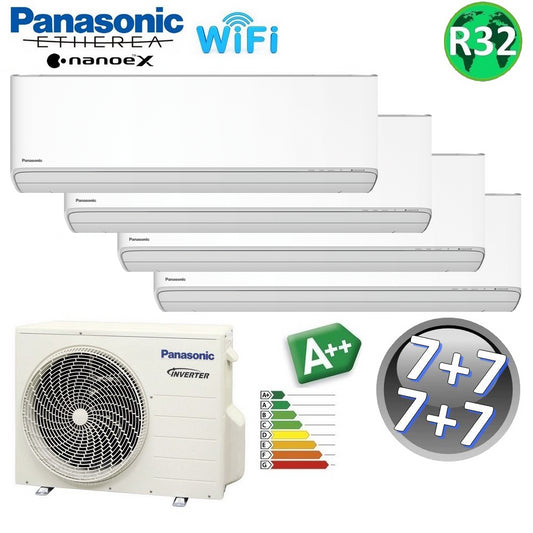 Panasonic ETHEREA R32 7+7+7+7 btu A++ WIFI NanoeX split air conditioner