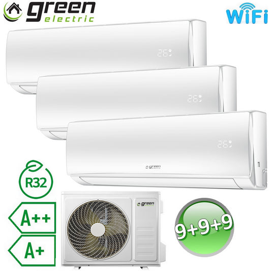 Green Electric EVO 9000+9000+9000 BTU R32 A++/A+ split air conditioner - built-in WiFi