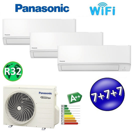 PANASONIC 7000+7000+7000 TZ Series Super Compact R32 Trial Split Air Conditioner - with WiFi and NanoeX