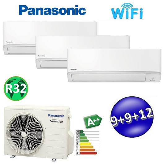 PANASONIC 9000+9000+12000 R32 Super Compact TZ Series Trial Split Air Conditioner with WiFi and NanoeX