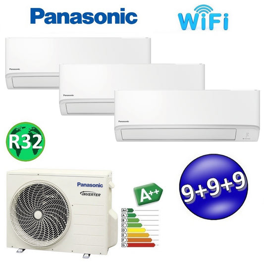 PANASONIC 9000+9000+9000 TZ Series Super Compact R32 Trial Split Air Conditioner - with WiFi and NanoeX