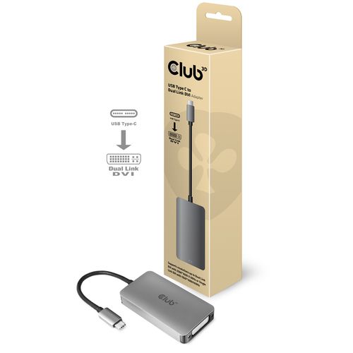 CLUB3D cac-1510 USB C DVI-D Dual link Grey