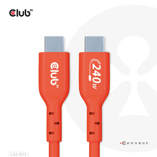 CLUB3D CAC-1573 USB Cable USB4 Gen 2x2 2m USB C Red