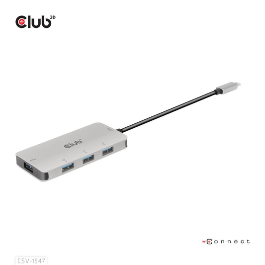 CLUB3D CSV-1547 USB 3.2 Gen 2 (3.1 Gen 2) Type-C 10000 Mbit/s Interface Hub Black, Silver