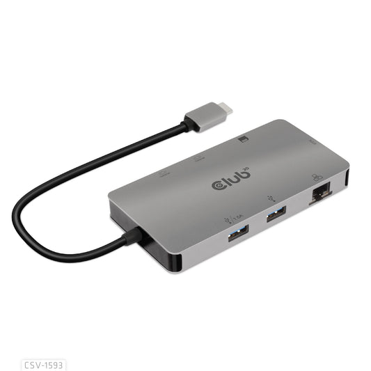 CLUB3D CSV-1593 USB 3.2 Gen 1 (3.1 Gen 1) Type-C 16200 Mbit/s Metal Interface Hub