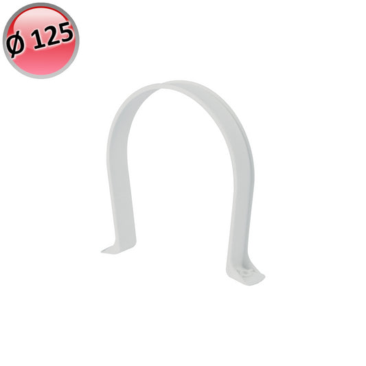 Collare circolare bianco per tubo plastica Ø 125 mm per VMC cappa cucina