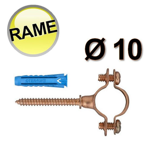 Copper collar with pin and dowel D.10 - pack of 10 pieces